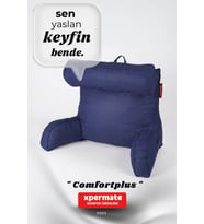 XPERMATE TV Yastığı Kollu Okuma Yastığı Sırt Destek Yastığı Yatakta Oturma Kitap Okuma Yastığı (Lacivert)
