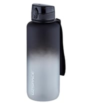 Uzspace Motivasyon Matarası 1500 ml MEGA BÜYÜK BOY Çift Renk 8 Farklı Renk  (Siyah - Beyaz)