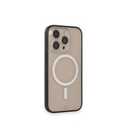 Uyumlu Model Apple iPhone 13 Pro Max Kılıf Lensli Magsafe Mat Kenar Renkli Kapak (Siyah)