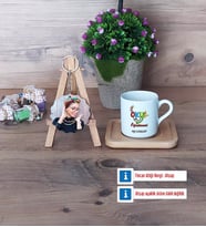 Okul Öncesi Öğretmeni Türk Kahvesi Fincanı Ahşap Altlıklı ve Fotoğraflı Ahşap Anahtarlık Hediye Öğretmenler Günü Hediyesi (Model 1)