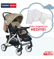 Tommybaby Eagle Alüminyum Lüx Çift Yön Bebek Arabası (Bej)