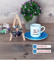 Okul Müdürü Türk Kahvesi Fincanı Ahşap Altlıklı ve Fotoğraflı Ahşap Anahtarlık Hediye Öğretmenler Günü Hediyesi (Model 5)