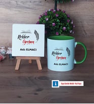 Rehber Öğretmen Dekoratif Taş, Kupa Bardak Kırmızı Hediye (Model 13)