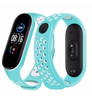 Xiaomi Mi Band 5 / 6 Kordon Delikli Spor Kordon (Beyaz)