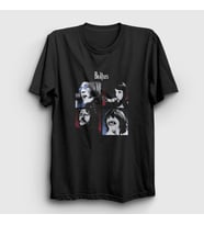 Presmono Unisex Beyaz Band The Beatles T-Shirt 114243tt (Siyah)