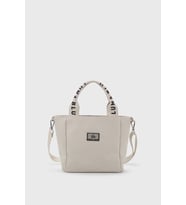 Luna Blu Kadın Mini Kanvas Kumaş Tote Çanta (Krem)