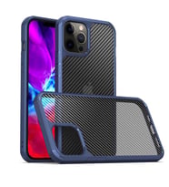 Apple iPhone 12 Pro Max Kılıf Zore İnoks Fiber Yüzey Tasarım Kılıf (Mavi)