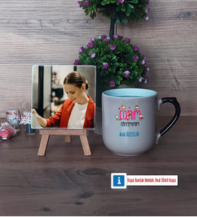 Öğretmenler Günü Hediyesi Fotoğraflı Dekoratif Taş, Kupa Bardak Beyaz Hediye (Model 10)