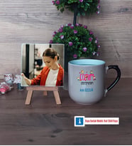 Öğretmenler Günü Hediyesi Fotoğraflı Dekoratif Taş, Kupa Bardak Beyaz Hediye (Model 10)