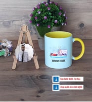 Fen ve Teknoloji Öğretmeni Kupa Bardak Beyaz ve Fotoğraflı Ahşap Anahtarlık Hediye (Model 7)