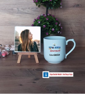 Sosyal Bilgiler Öğretmeni Fotoğraflı Dekoratif Taş, Kupa Bardak Beyaz Hediye Öğretmenler Günü Hediyesi (Model 5)