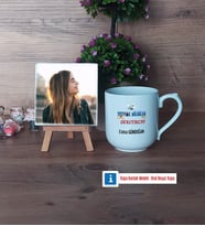 Sosyal Bilgiler Öğretmeni Fotoğraflı Dekoratif Taş, Kupa Bardak Beyaz Hediye Öğretmenler Günü Hediyesi (Model 5)