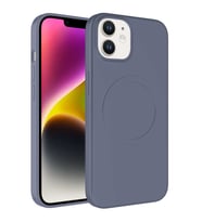 Uyumlu Model Apple iPhone 12 Kılıf Magsafe Lansman Silikon Kapak Plas (Leylak)