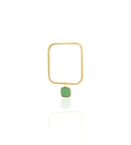 Kadir Jewellery 22 Ayar Altın Kaplama Zirkon Taşlı Ayarlanabilir Vintage Bilezik (Yeşil)