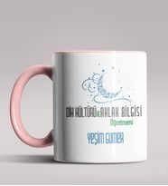 Kişiye Özel Din Kültürü ve Ahlak Bilgisi Öğretmeni Siyah Kupa  (Pembe)