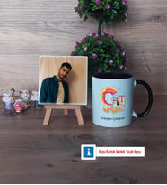 Grafiker Fotoğraflı Dekoratif Taş, Kupa Bardak Beyaz Hediye (Model 11)