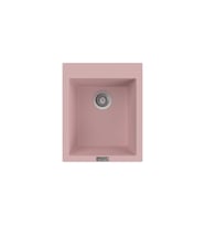 POLEX Cristalüx Granit Eviye P-05 Tezgah Altı Ve Tezgah Üstü Kare Mutfak Evyesi 41x51cm (Pembe)