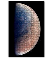 Cakapuzzle Jüpiter Yarım Portre Karanlık Uzay Arkaplan Puzzle Yapboz MDF (Ahşap) (1000 Parça)
