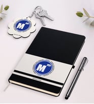 BK Gift Kişiye Özel Serbest Muhasebeci Mali Müşavir Beyaz Defter Kalem Ve Anahtarlık Hediye Seti (Model 2)