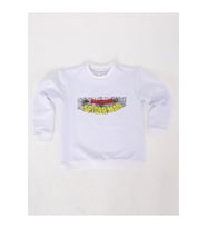 Spiderman baskılı örümcek adam pamuklu kumaş çocuk sweatshirt (Beyaz)