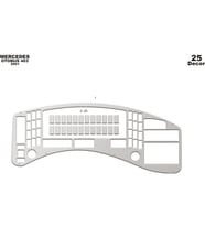 Meriç® Mercedes 403 Ön Torpido Kaplama Maun 25 Parça 2001-2005 (Alüminyum)