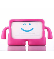 Apple iPad Pro 11 2020 (2.Nesil) Uyumlu Kılıf Case, Tutma Kollu ve Standlı Yumuşak Dokulu Ultra Koruyucu Çocuk Tablet Silikon Kılıf (Koyu Pembe)