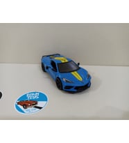 2021 Corvette Metal Model Oyuncak Araba 13 Cm ( ÖZEL PLAKALI ) (Mavi)