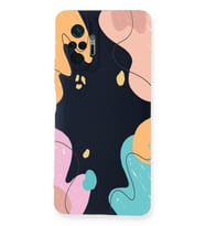 PrintiFy Xiaomi Redmi Note 10 Pro Lansman Kılıf Karışık Renkler Tasarımlı İçi Kadife Kapak (Lacivert)