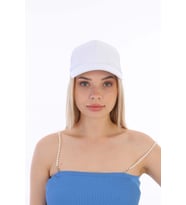 Unisex Ayarlanabilir Spor Basic Şapka (Beyaz)