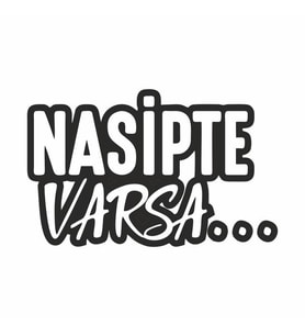 Nasipte Varsa Araba Sticker siyah 19x4 CM (Siyah-Siyah)