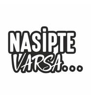 Nasipte Varsa Araba Sticker siyah 19x4 CM (Siyah-Siyah)