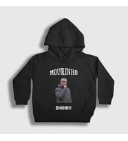 Presmono Unisex Çocuk Beyaz SHHHH Jose Mourinho Kapüşonlu Sweatshirt 429677tt (Siyah)