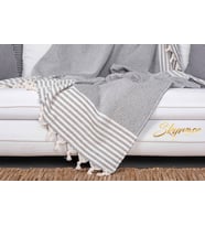 SKYROSE Çok Amaçlı Pamuklu Koltuk Örtüsü 180 X 220 Koltuk Şalı (Siyah)
