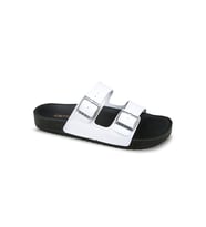 Ceyo Bahama-11 Bantlı Anatomik Taban Kadın Terlik Unisex  (Beyaz)