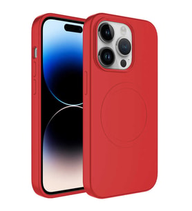 iPhone 11 Pro Max Kılıf Magsafe Özellikli Pastel Renk Plas Kılıf (Kırmızı)