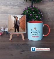Erkek Türk Dili ve Edebiyatı Öğretmenine Hediye Fotoğraflı Dekoratif Taş, Kupa Bardak Beyaz Hediye (Model 13)