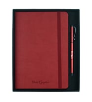 Kişiye Özel Defter Kalem Set Kutulu Hediyelik (Kırmızı)