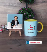 İcra Memuru Fotoğraflı Dekoratif Taş, Kupa Bardak Beyaz Hediye (Model 7)