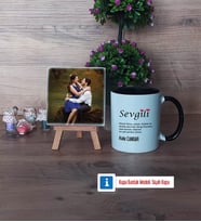 Sevgiliye Hediye Fotoğraflı Dekoratif Taş, Kupa Bardak Beyaz Hediye (Model 11)