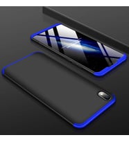 Xiaomi Redmi 7A Kılıf Zore Ays Full Koruma Kılıf (Siyah-Mavi)
