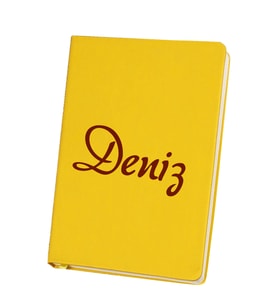 Kişiye Özel İsimli Defter (Sarı)