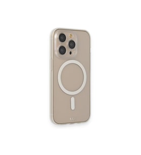 Uyumlu Model Apple iPhone 13 Pro Max Kılıf Lensli Magsafe Mat Kenar Renkli Kapak (Şeffaf)