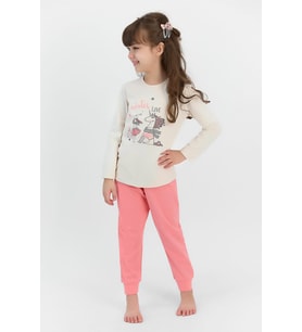 Roly Poly 2569 Garson Winter Love Kız Çocuk Uzun Kol Pijama Takımı