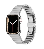 Apple Watch 7 41mm Kordon KRD-79 Metal Kordon (Gümüş)