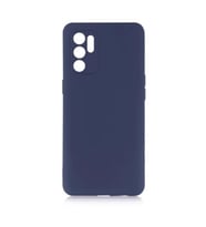 Oppo Reno 6 Kılıf Kamera Korumalı Silikon Rubber Arka Kapak (Lacivert)