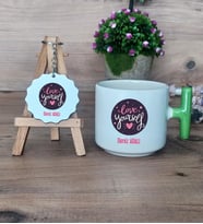 Love Your Self Hediye Seti Kupa Bardak T Kulplu ve Anahtarlık Arkadaşa Hediye, Anneye Hediye (Model 8)