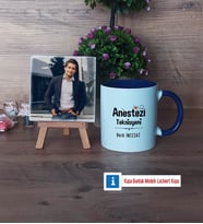 Anestezi Teknisyeni Fotoğraflı Dekoratif Taş, Kupa Bardak Beyaz Hediye (Model 3)