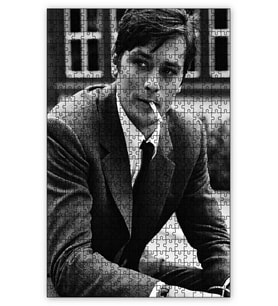 Cakapuzzle Alain Delon Sigara İçen Puzzle Yapboz MDF (Ahşap) (255 Parça)