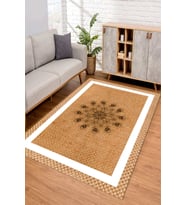 Dijital Kaymaz Taban Yıkanabilir Renkli Salon Halısı Mutfak Halısı Yolluk ND-SD-338 (Vizon)