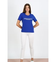 ALEXANDERGARDI BASKILI T-SHİRT (B21-33501) (Lacivert)